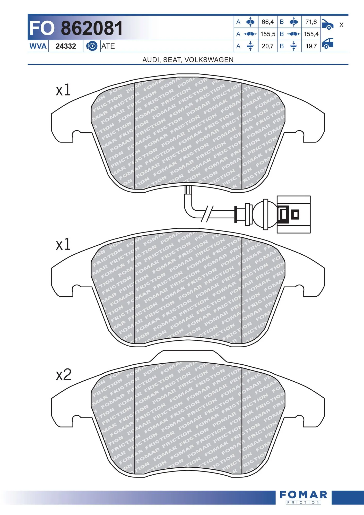 Brake Pad Set, disc brake